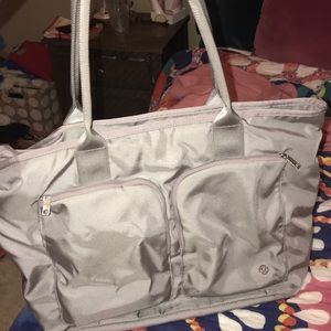 Lululemon large gray tote /bookbag